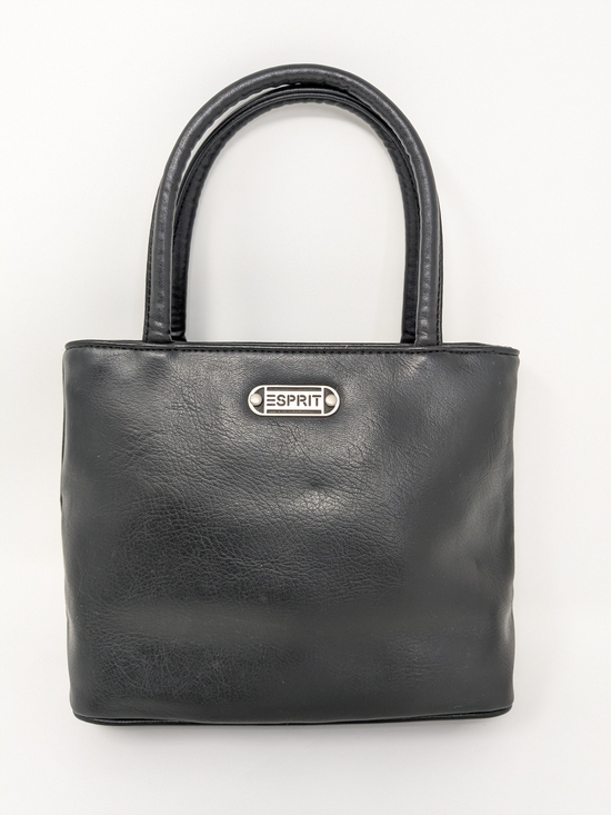 Esprit Handbags - Esprit Black Smooth Leather Small Satchel Bag